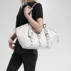Rivet Metal Buckle Drawstring Tote Bag Women's Shoulder Bag