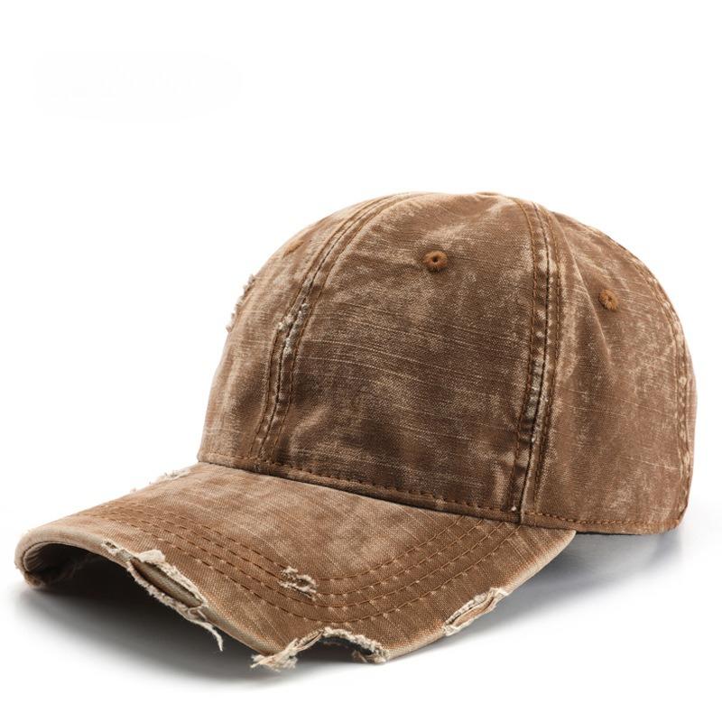 Japanese retro spring and autumn washed hole baseball cap outdoor women's sports leisure sunscreen peaked hat