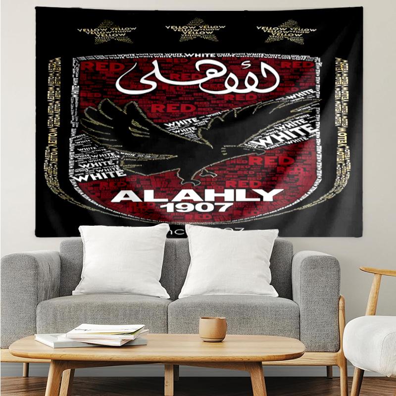 Ahly Football club Printed Printed Tapestry, for Bedroom,Livingroom, dormitory, Large Wall Decor, Fabric Decor Fan Birthday Gifts