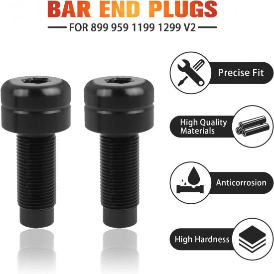 CHIFUN 1 Pair Bar Ends Plug Anti Vibration Weight Sliders Replacement for Ducati Panigale V2 899 959 1199 1299 S/R CNC Aluminum Handle Bar End Caps