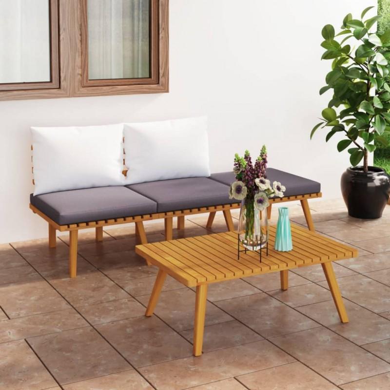 Day and Night - Day and Night Garden Furniture 4 Pieces with Cushions Solid Acacia Wood