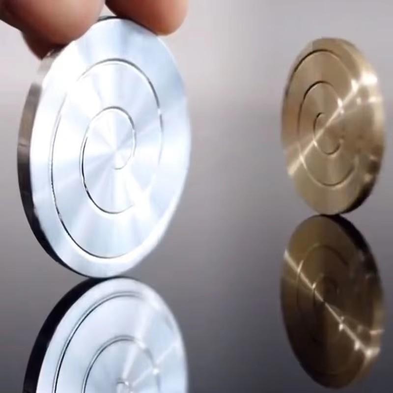 Circle Spinning Good Luck Gyro Pocket Decompression Toy Stainless Steel Fingertip Spinning Gyro Reduce Pessure Gift Toys