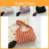 Sac Cabas Pelucheux Élégant Pour Femmes En Noir Blanc Violet Orange Vert Grande Capacité