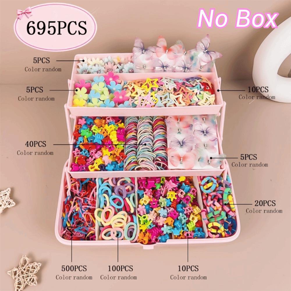 High Elastic Hair Accessories Set Colorful Hair Clips Frangipani Girls Hair Bands Girls Children