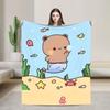 Super Soft Bubu Dudu Bear And Panda Throw Blanket Premium Flannel Fleece Lightweight Bed Blanket Cozy Plush Bedspread All Season
