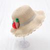 Straw hat children's boys and girls cartoon rabbit straw hat summer thin breathable outdoor sun hat