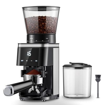Kaffeemhle 30 Mahlgrade Plastic Burr Grinder Plasma Timer Siebtrger Elektrische Kaffeemhle 30 Greneinstellungen 300g