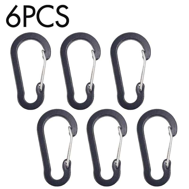 

6PCS/Pack Colorful Gourd Shaped Carabiner Keychain Outdoor Camping Fishing Mountaineering Prop Key Ring Hooks Hanging Buckle ZYF