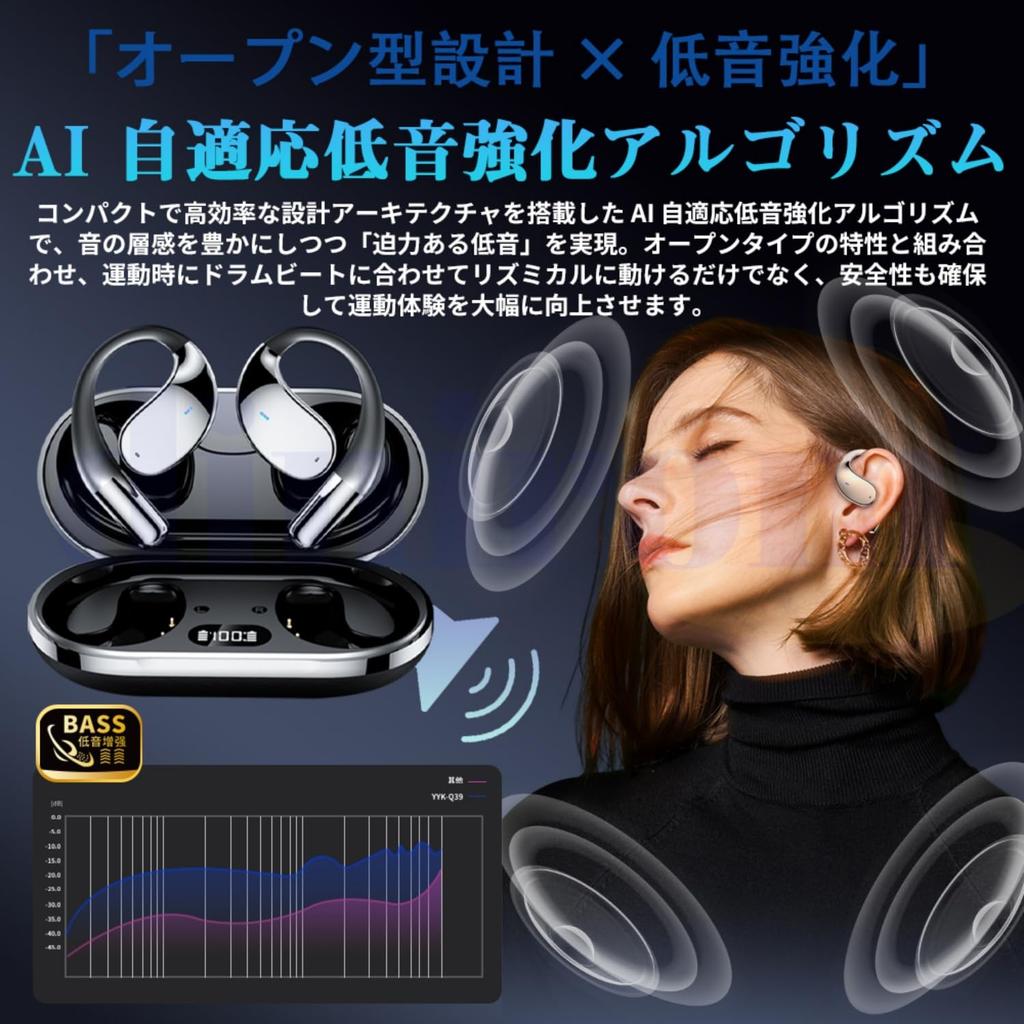2026 New Wireless Earphones Bluetooth Type OWS Air Conduction Earphones Block Automatic Pairing Battery Level Indicator Standby 5.4 Open-Ear Over-Ear
