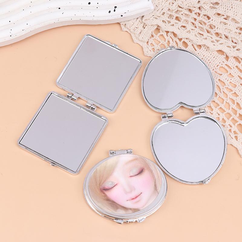 3D Image Cute Doll Mini Pocket Mirror Small Portable Mirror Double-Sided Plastic Makeup Mirror Flip Makeup Mirror