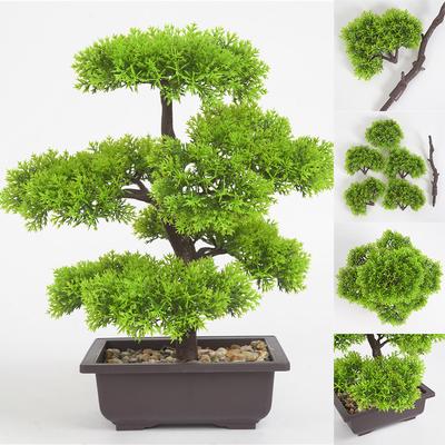 Gefälschte künstliche grüne Pflanze Bonsai Topf Simulation-Kiefer-Baum-Home-Office-Dekor
