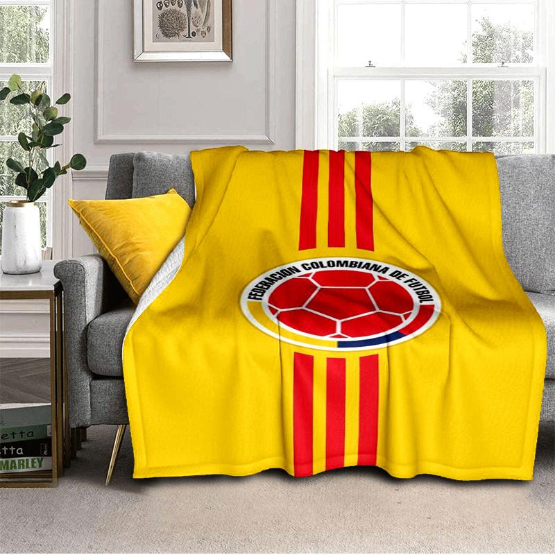 Colombian Soccer Federation Blanket Outdoor Flannel Blanket for Camping, Hiking, Garden Parties, Picnic Essentials,gift for family and friends