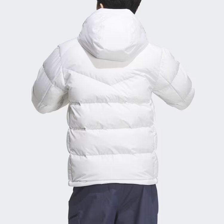 Adidas Goose Down Jacket With 800 Fill Power And Plain Logo Men Outerwear White IU2684