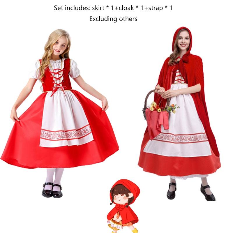 Hood Riding Roleplaying Costume Fairy Tale Princess Cosplay Party Halloween