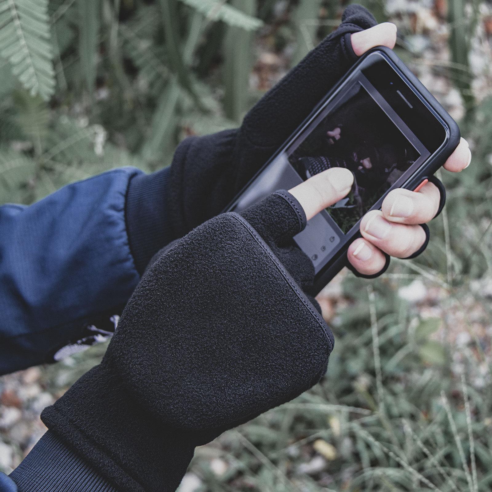 

Aozhe Перчатки без пальцев Flip Polar Fleece Перчатки женские полупальцевые теплые Перчатки для письма, принятия M(for 4-6.5kg)