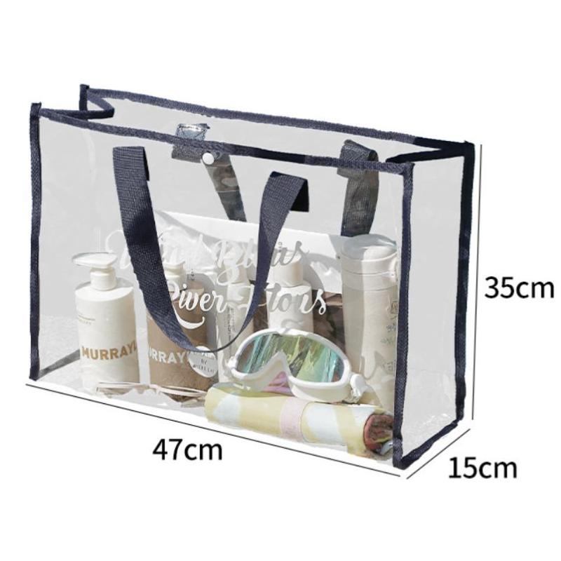 Cosmetic Pouch Beach Tote - Lightweight Beach Bag With Phone Pouch Waterproof Foldable Tote Bag For Beach, Pool, Vacation
