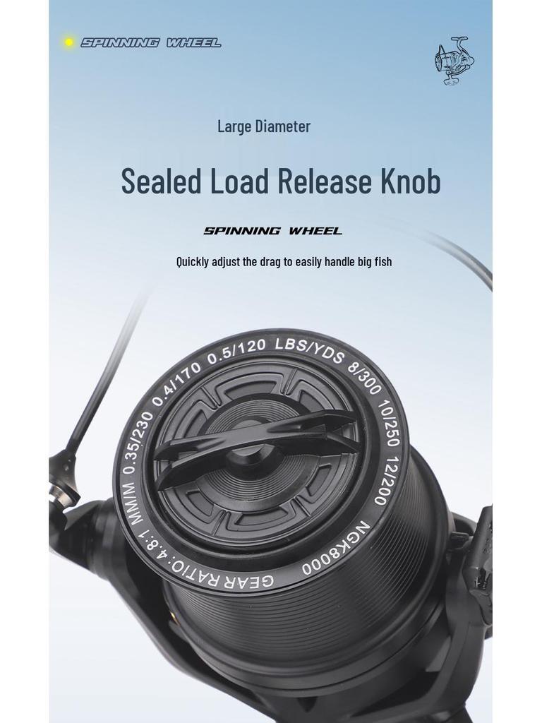 Gapless Long Cast Slow Drop Spinning Reel for Sea Fishing