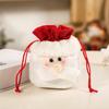 Happy Christmas Party Decor Santa Claus Printed Handbag Peace Fruit Sack Xmas Gifts Bag Candy Bag