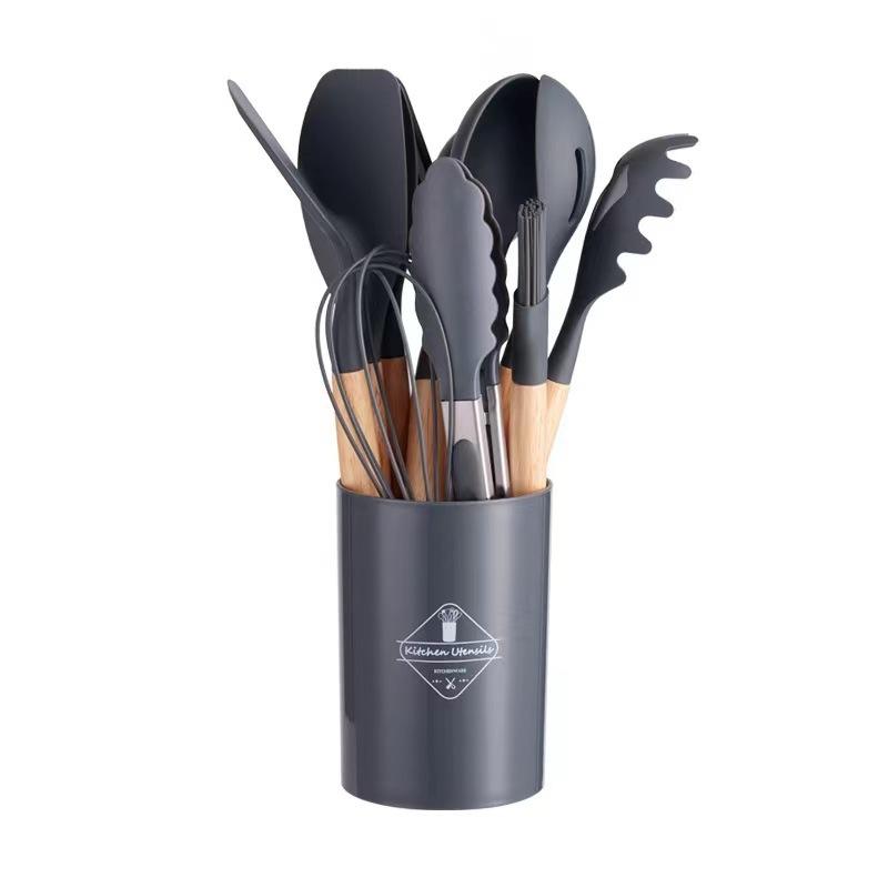 Top Seller 12 Pcs Kitchen Accessories Cooking Tools Kitchenware Silicone Kitchen Utensil Sets With Logo