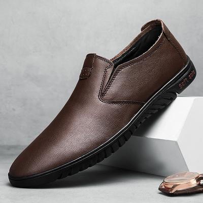 Chaussures en cuir pour hommes nouvelles chaussures en cuir décontractées pour hommes chaussures en cuir britanniques pour affaires chaussures de travail pour papa chaussures de conduite chaussures pour hommes