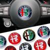 40mm Auto Stuurwiel Embleem Sticker Middenconsole Knop Badge voor Giulietta Mito Giulia Stelvio Brera 147 156 159