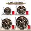 Intricate Hindu Goddess Statue Design Round Wall Clock, Spiritual Decorative Clock with Ornate Details, Unique Wall Watch for Me