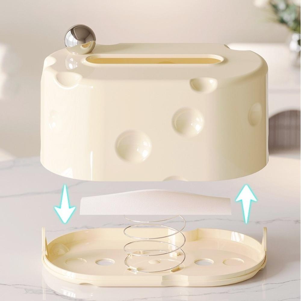 Cheese Shaped Tissue Box Holder Creative Napkin Storage Box Decorative Paper Drawer Box  Bathroom