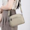 Leather Fashion Mother Bag New Three Zipper Mobile Phone Bag Messenger Bag Women's High-end Single Shoulder Women's Bag Large Capacity
