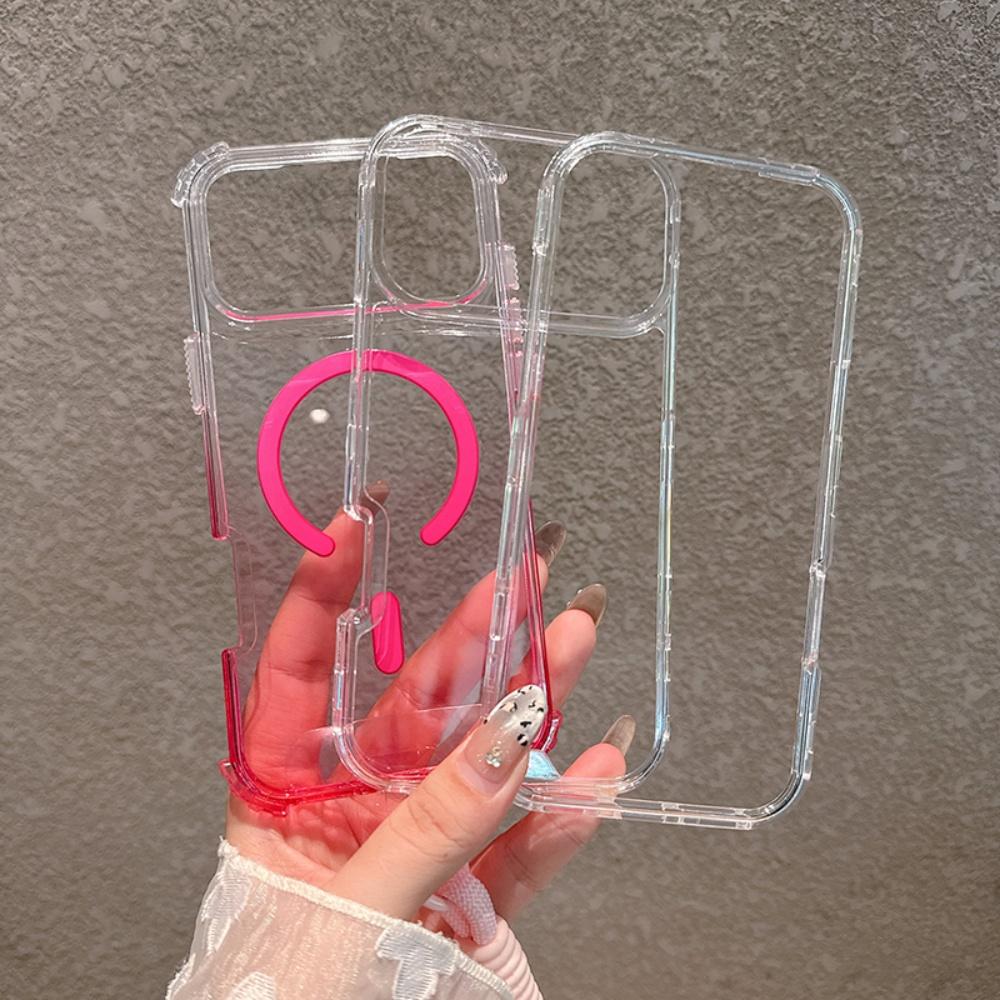 Per Custodia Lanyard Bicolore Gradiente per For Iphone 17 16 1 Pro Max Air 14 Plus 11 12 13 Cinghia da Polso in Acrilico