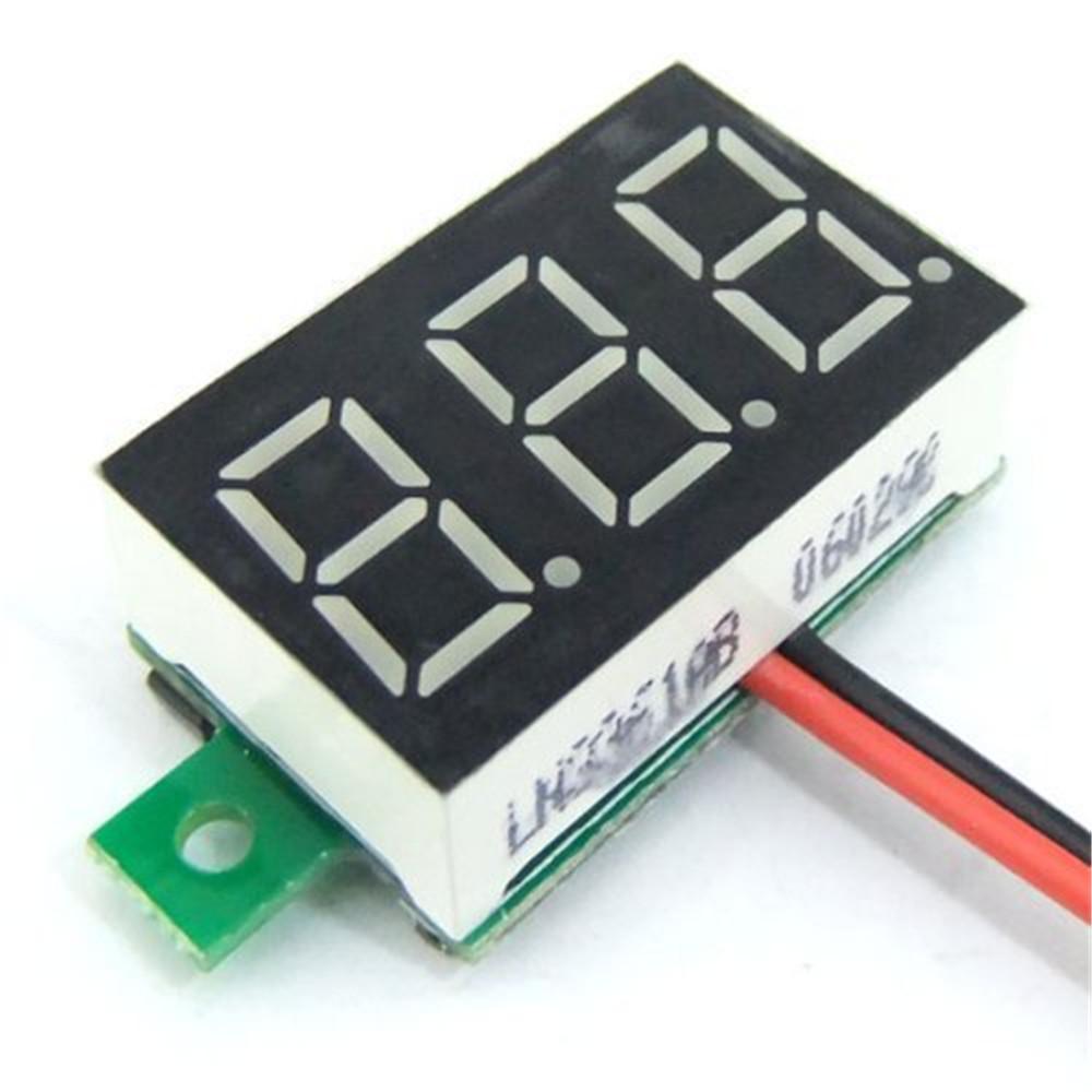Compact 0.36" Two-Wire Digital Voltmeter: DC 4.5V-30V Display for Motorcycles