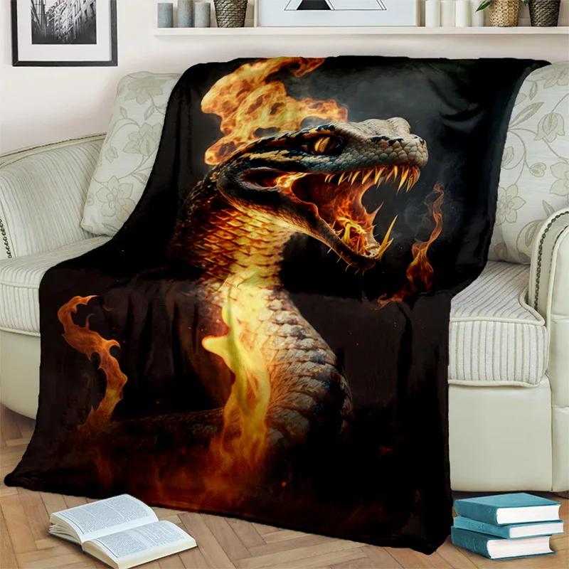 Gothic Snake Serpent Python Viper Blanket,Soft Throw Blanket for Home Bedroom Bed Sofa Picnic Travel Office Cover Blanket Kids