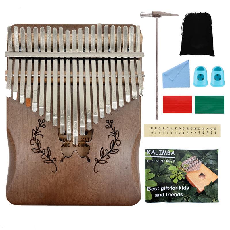 Kalimba Duimpiano: 17-Toons & 21-Toons Muziekinstrument voor Beginners voor Kinderen