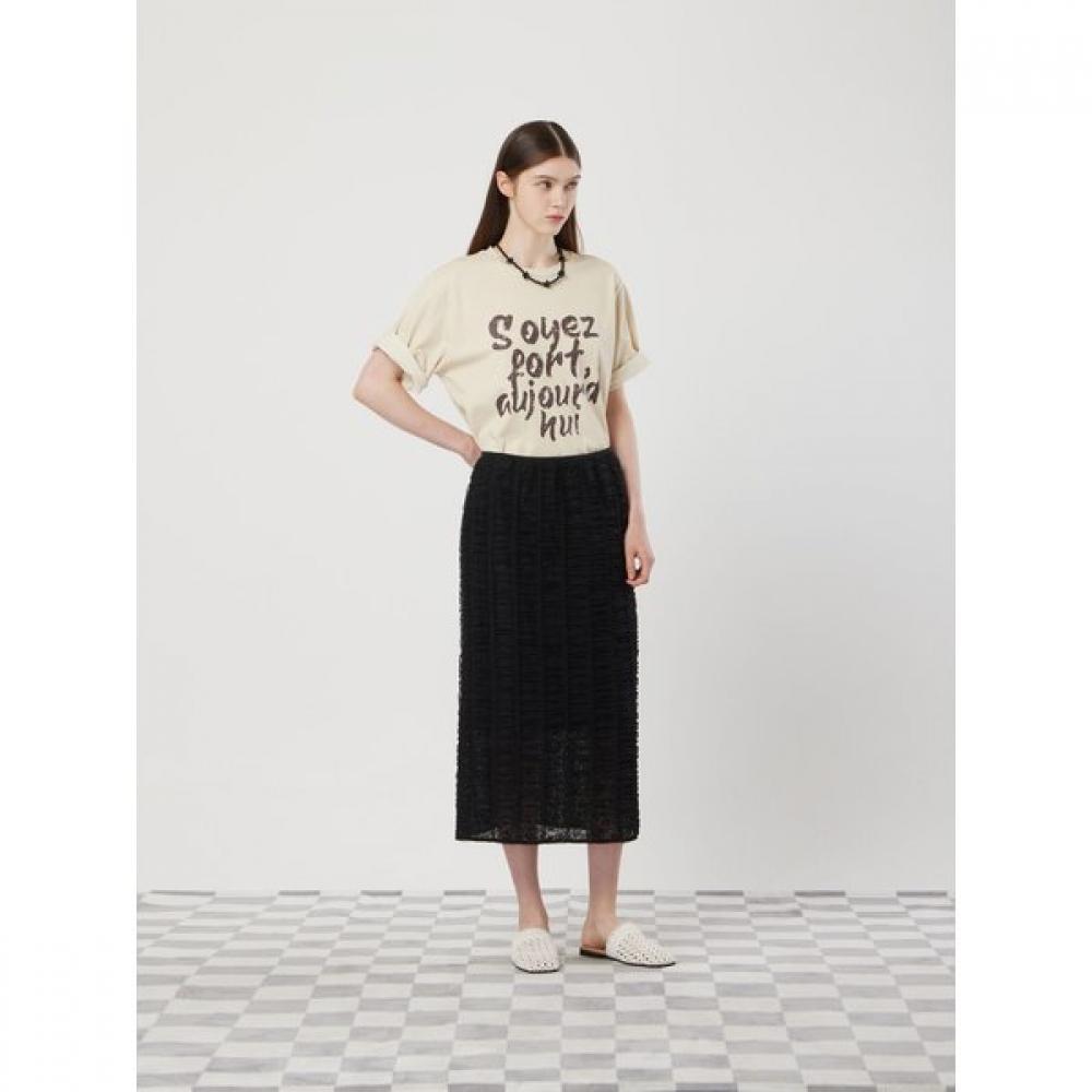 Cc Collect H Line Tulle Lace Skirt C253msd009 Ivory/55