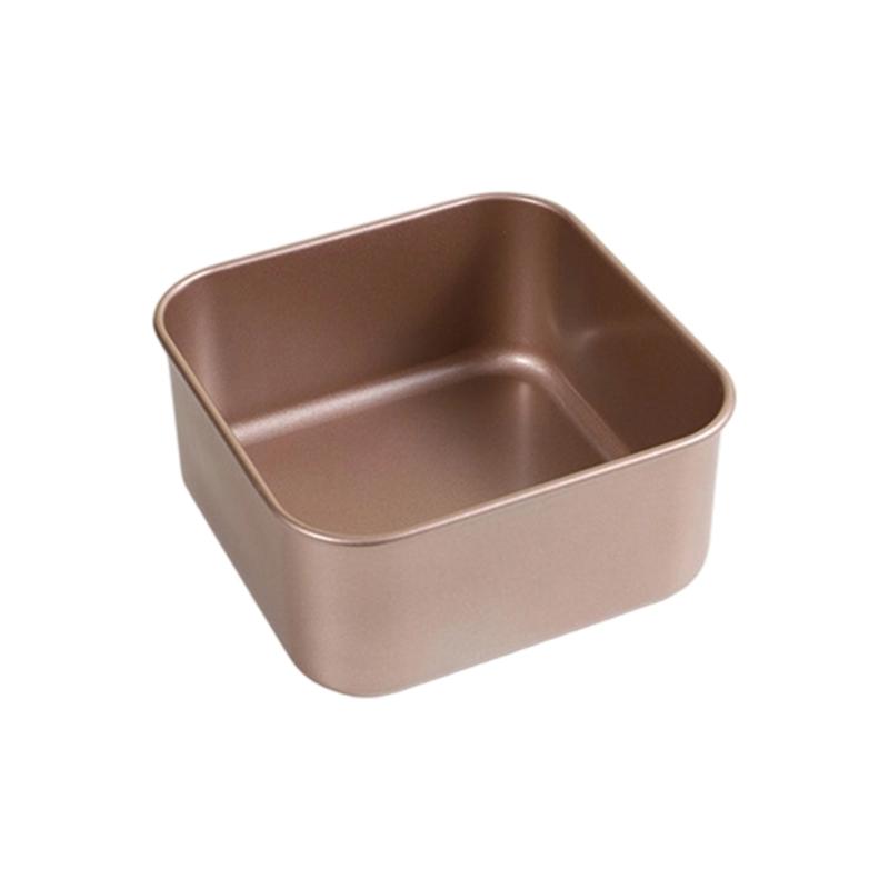 Deep Square Cake Pan with Coated Interior for Water Bath Cake Baking, Tall Recipes, Family Use, and Square Serving