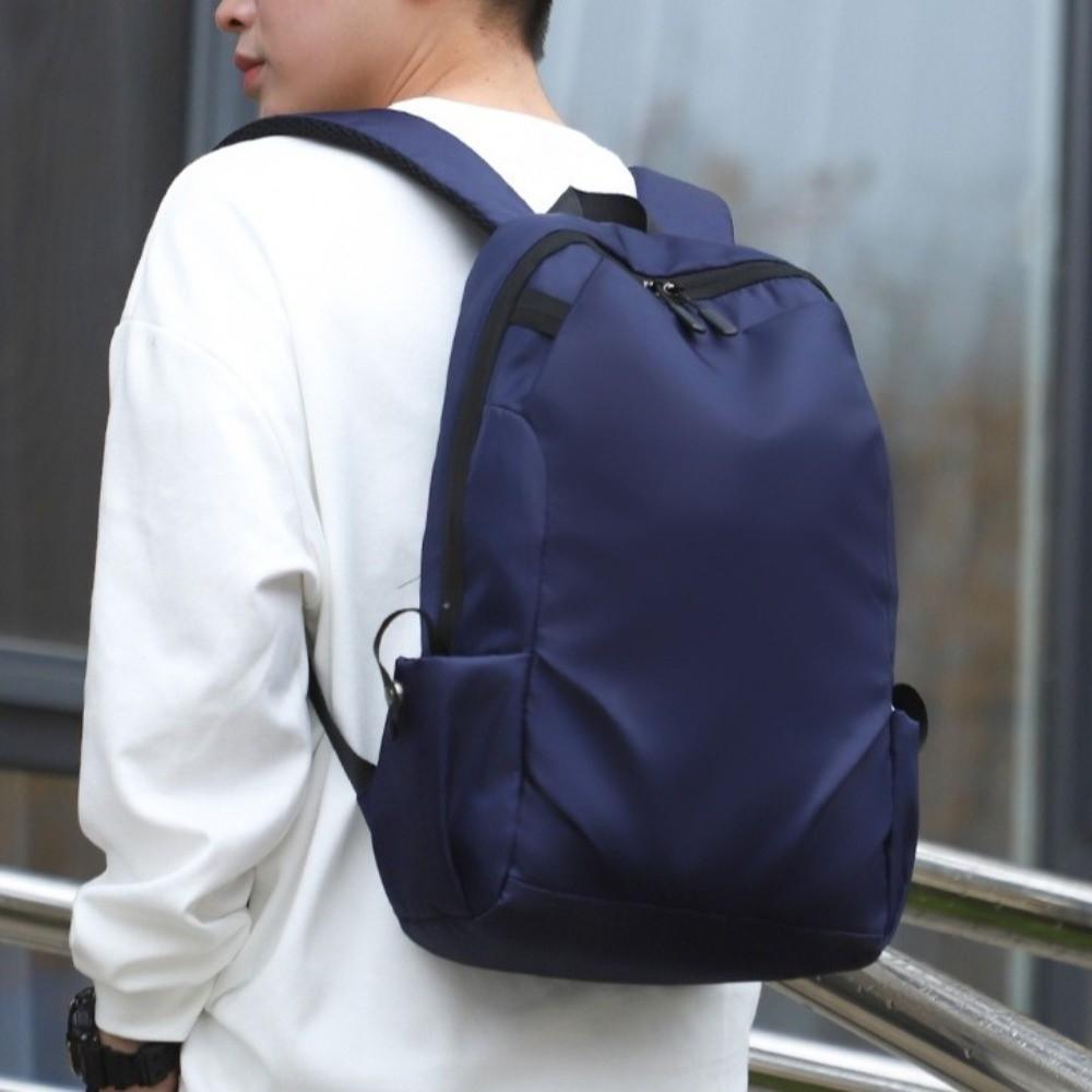 Large-capacity Casual Backpack Breathable Solid Color Backpack Men Backpack  Travel