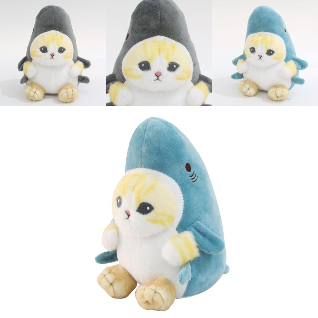 Soft Cat Shark Plushie Doll Kawaii Toy For Kids Pillow Decor Room