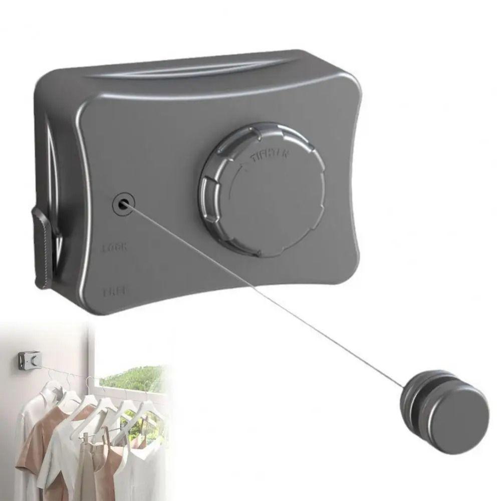 Non Sagging Retractable Clothesline Wall Mounted Telescopic Clothes Hanger Bathroom