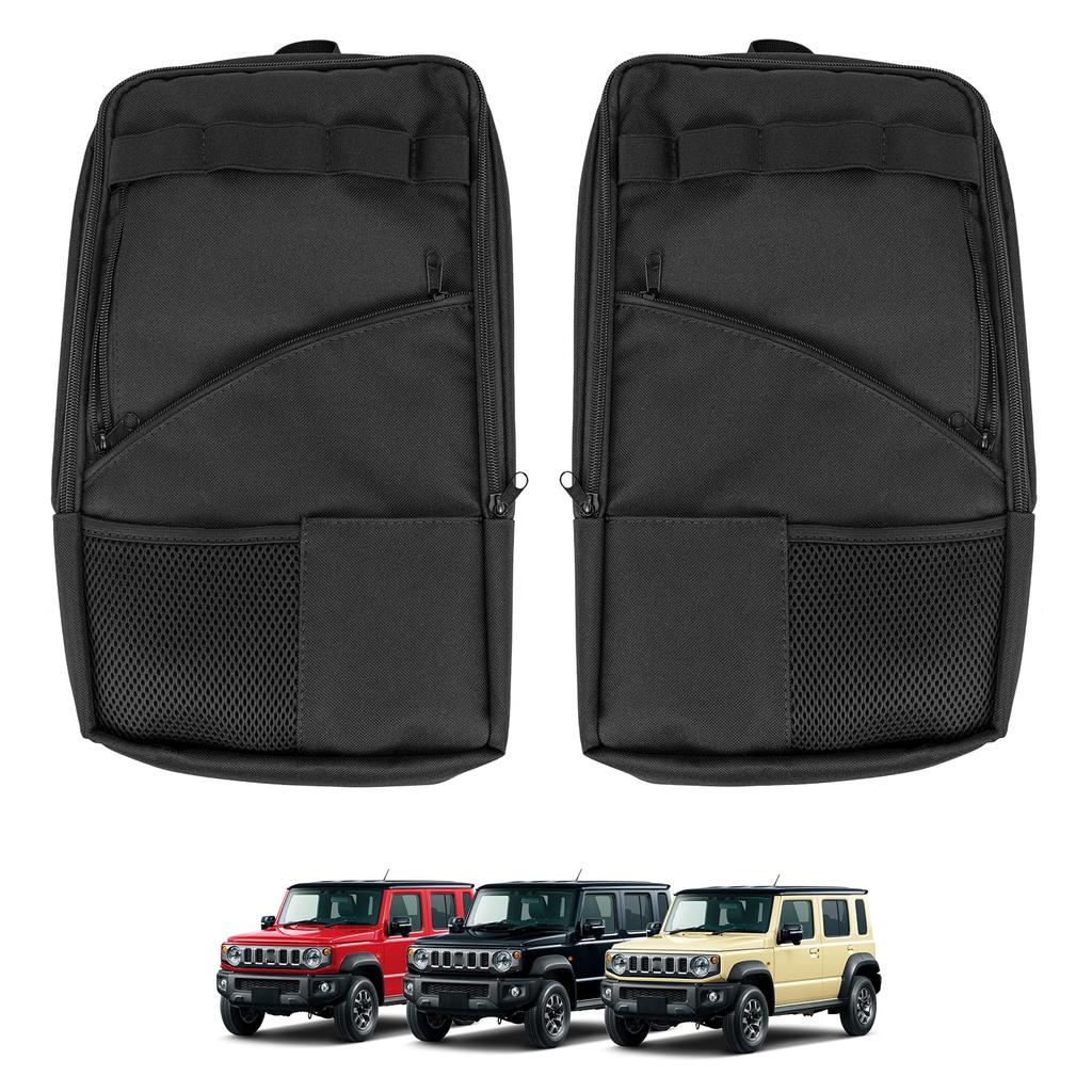 TELLIKA Jimny Nomad JC74 2nd Row Window Storage Car Storage Rear Quarter Window Rear Side Window Cargo Storage Small Item Car Waterproof Oxford