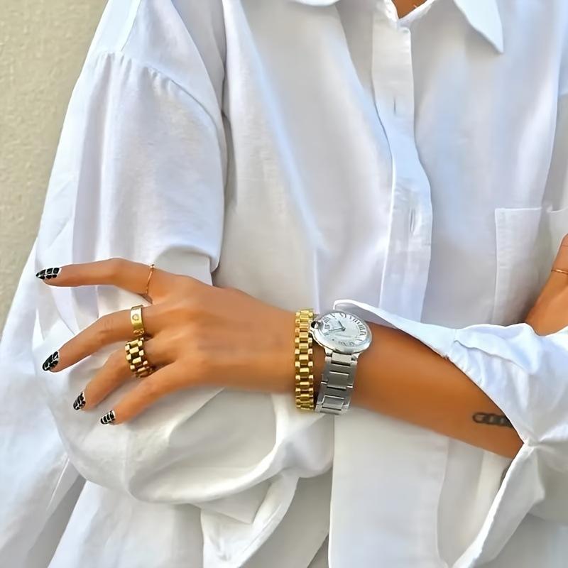 Simple Ring Stainless Steel Fashion Personality Ring Hip Hop Plain Ring Couple Ring