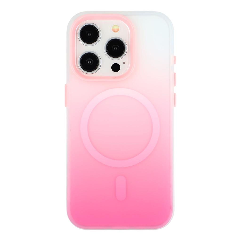 For iPhone 15 Pro Case Compatible with MagSafe Gradient Frosted Design PC + TPU Phone Cover