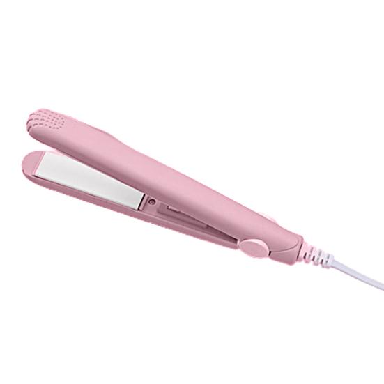 

Портативный проводной выпрямитель для волос, быстрый нагрев, электрические щипцы для завивки, прямые вьющиеся волосы, челка, мини-щипцы для завивки, дорожный инструмент для укладки волос для женщин розовый
