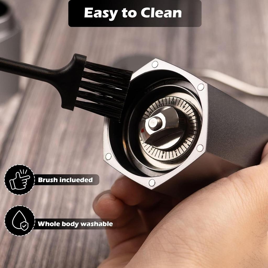 Portable Manual Coffee Hand Grinder For Espresso Stainless Steel Burr Grinder With Adjustable Coarseness Knob