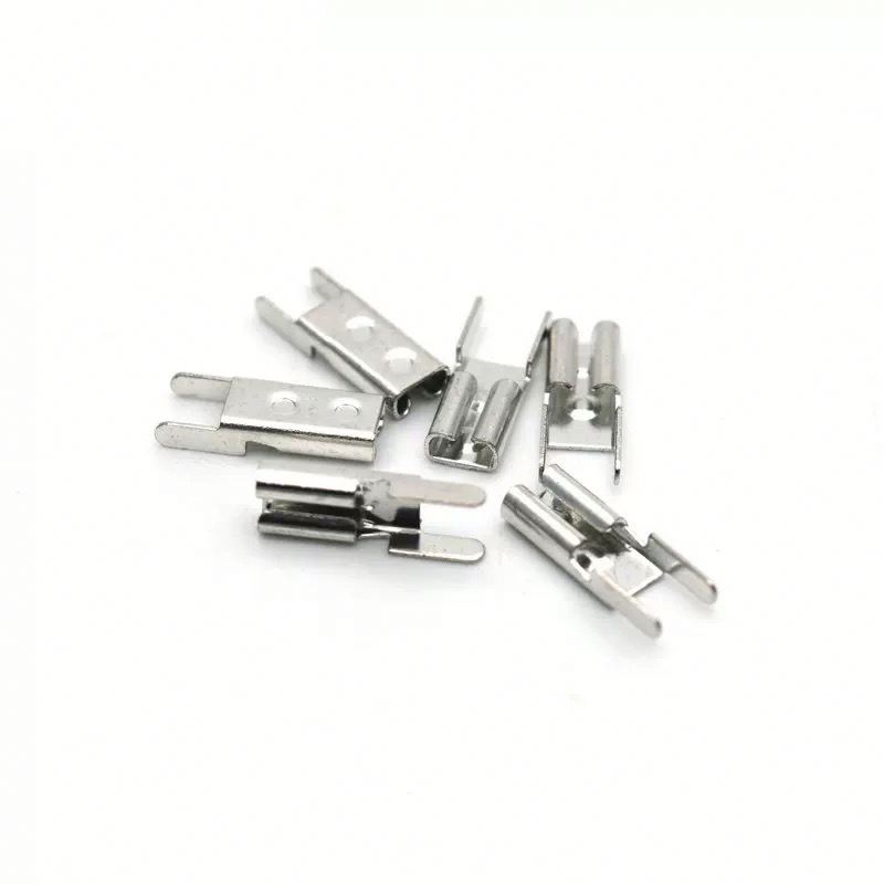 100pcs 2.8mm Spring Circuit Board Plug-In Female Terminal Tin Plated Copper Wire Ear Connection Electronic Components