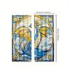 2pcs Decorative CurtainsWestern Dragon Drapes   Glass Dragon and Abstract Geometric Style for Boys and Girls