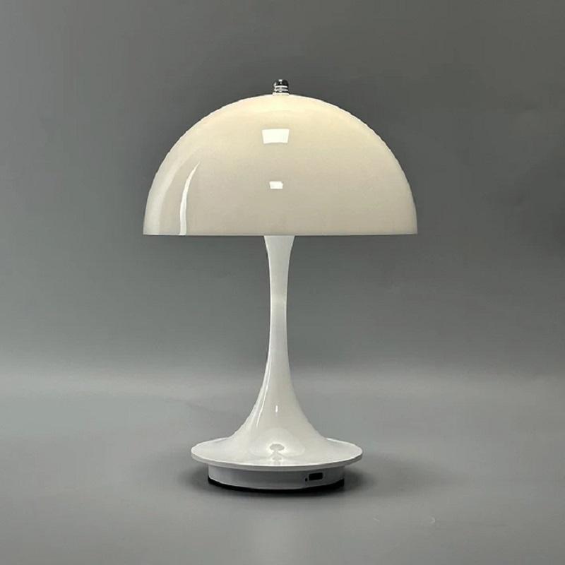 LED Mushroom Small Table Lamp Portable USB Charging Dimmable Flower Bud Lamp Bedroom Bedside Lamp
