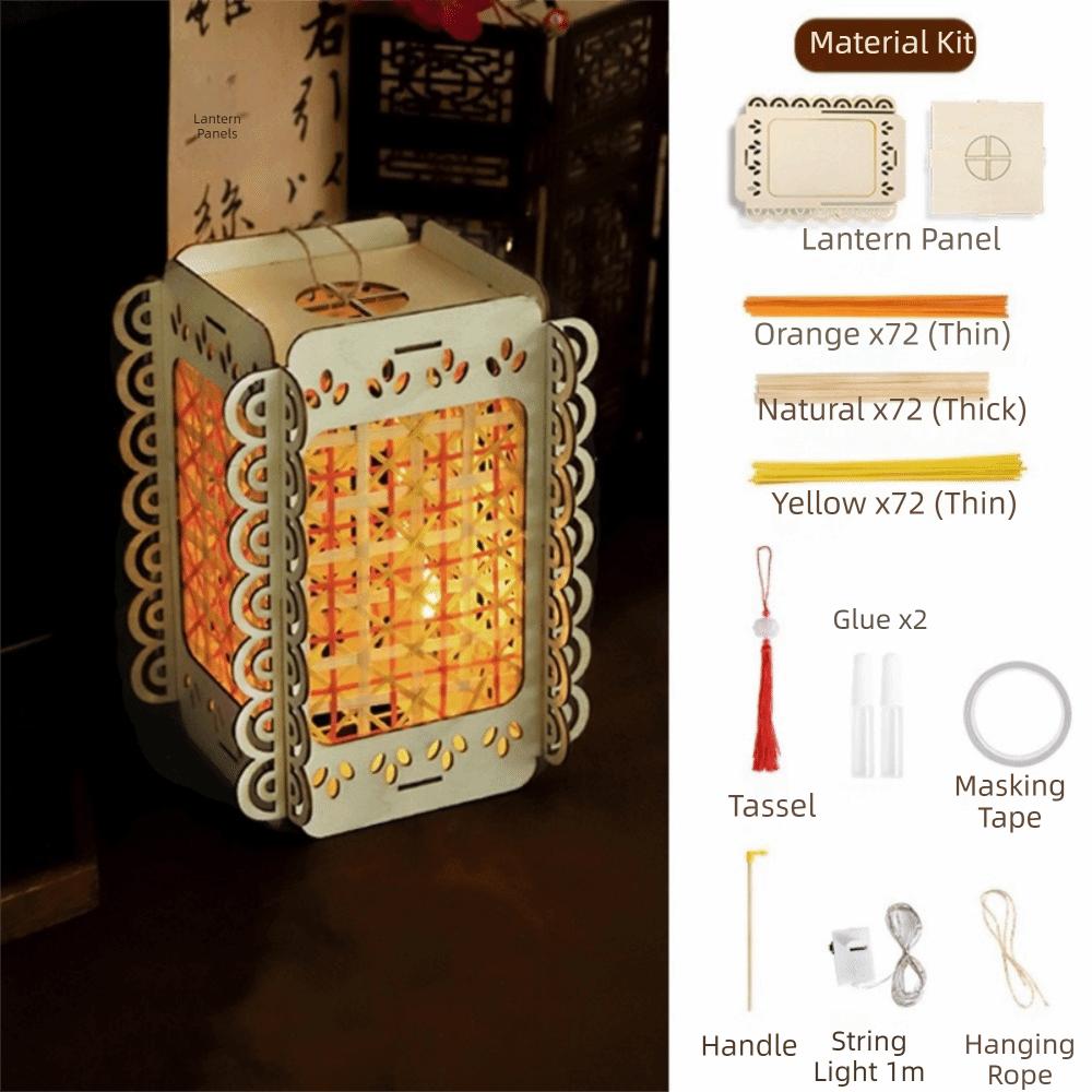 Handheld Mid-Autumn Festival Lantern DIY Material Kit Handmade Lantern Mid-Autumn Festival
