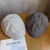 Striped Minimally Women Breathable Cotton Beret For Autumn And Use Winter