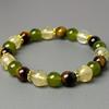 Natural Tiger's Eye & Citrine (Green Treasure) Beads with 8mm Stone Beads,Natural Gift