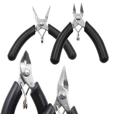 Schmuckzange, gerade Spitzzange, Edelstahl, zahnlos, scharfe Mini-Nasenzange für gebogenen Draht, manuelle DIY-Modellzange