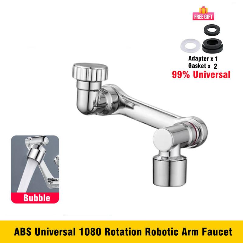 99 % Universal 1080° roterbar forlengerkranlufter Robotarm Plastsprut for kjøkkenservantkraner Boblemunnstykke
